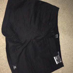Black Twill Shorts
